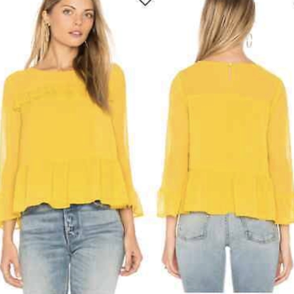 Cupcakes & Cashmere Katlyn Top in Safron Yellow as Sold on Revolve - Picture 2 of 10